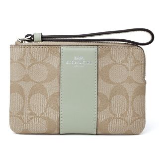 コーチ(COACH)の新品 コーチ COACH ポーチ コーナージップ リスレット ライトカーキ(ポーチ)