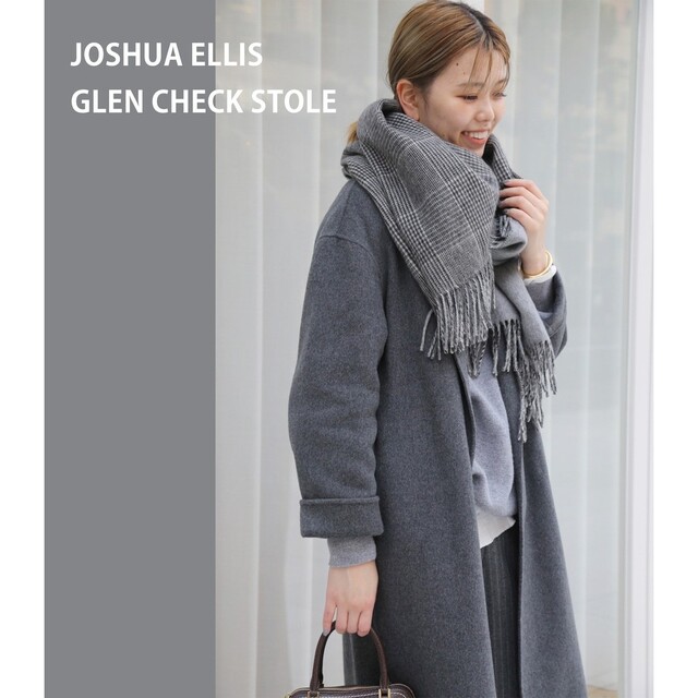 新品 JOSHUA ELLIS  GLEN CHECK カシミヤ ストール