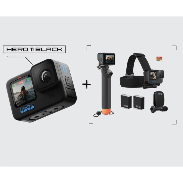 GoPro(ゴープロ)のGoPro Hero11 Black アクセサリーキット スマホ/家電/カメラのカメラ(ビデオカメラ)の商品写真