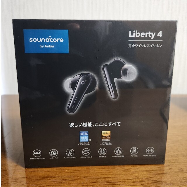 Anker(アンカー)のAnker Soundcore Liberty 4 (ミッドナイトブラック) スマホ/家電/カメラのオーディオ機器(ヘッドフォン/イヤフォン)の商品写真