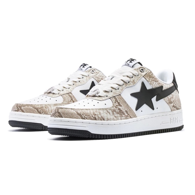 A BATHING APE - 24 BAPE STA 1I80-291-009 SNAKE ベージュ A BATHING APE - 24 BAPE STA 1I80-291-009 SNAKE ベージュ