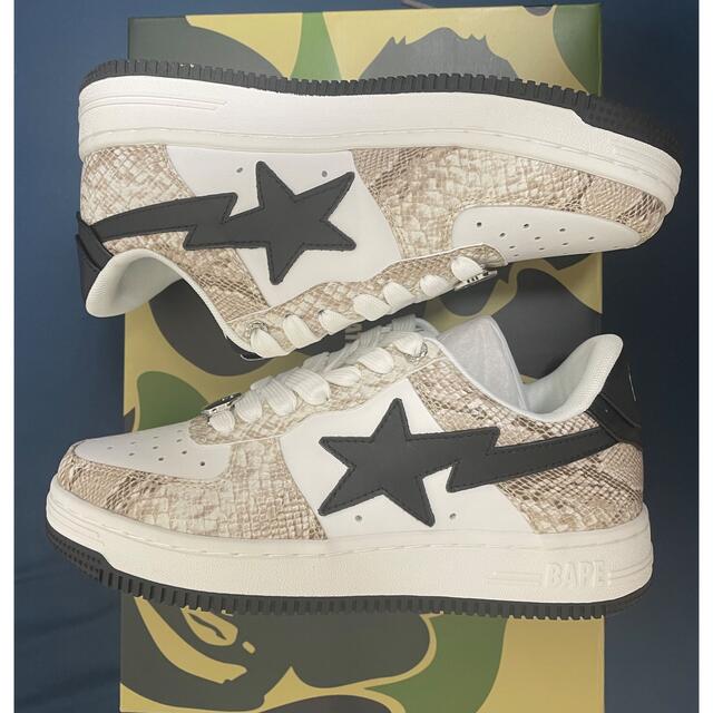 A BATHING APE - 24 BAPE STA 1I80-291-009 SNAKE ベージュ A BATHING APE - 24 BAPE STA 1I80-291-009 SNAKE ベージュ
