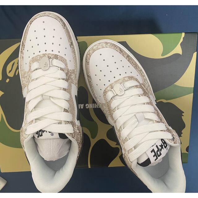 24 BAPE STA 1I80-291-009 SNAKE ベージュ ベイプ 6