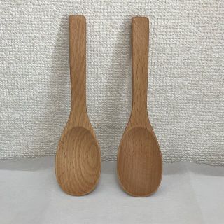 ムジルシリョウヒン(MUJI (無印良品))の木製スプーン2本(カトラリー/箸)