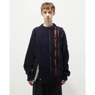 サカイ(sacai)のTamme SLIT 3D KNIT PO NAVY(ニット/セーター)