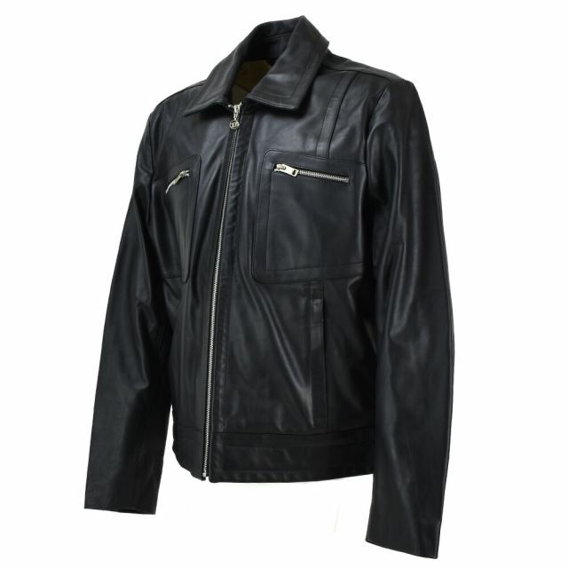 DIESEL(ディーゼル)の【BLACK】ディーゼル ライダース メンズのジャケット/アウター(レザージャケット)の商品写真
