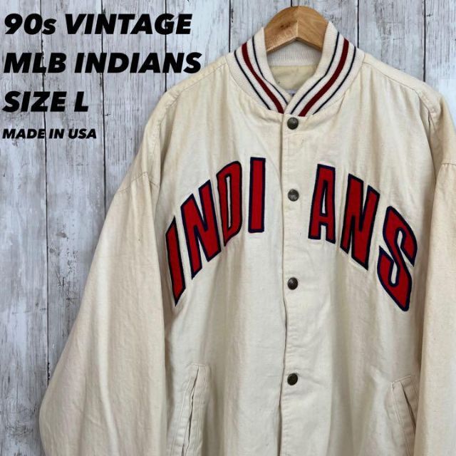 Cleveland Indians スタジャン 90s MLB ヴィンテージ www