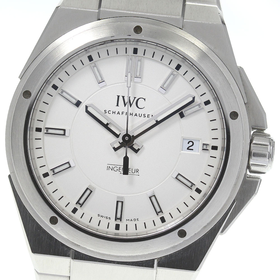 ☆良品★保証書付き【IWC SCHAFFHAUSEN】IWC インヂュニア デイト IW323904 自動巻き メンズ_715043