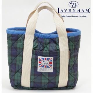 ラベンハム(LAVENHAM)の【美品】LAVENHAM(ラベンハム) グリーンレーベル別注 キルトトートバッグ(トートバッグ)