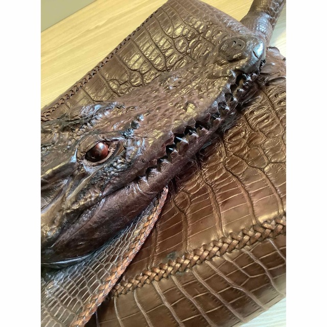 本物 新品 】 クロコダイル クロコ 鰐 1匹分 剥製 ショルダーバッグ