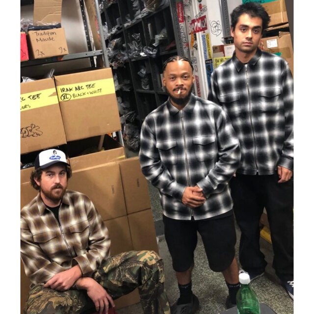 Supreme Shadow Plaid Flannel Zip Shirt