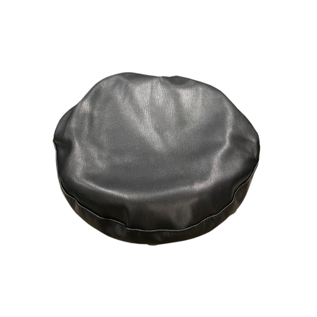 キャスケット ハンチング 帽子 ブラック 黒 レザー 中古 メンズの帽子(キャスケット)の商品写真