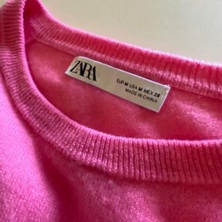 ザラ(ZARA)のZARA エクストラソフトウールセーター　チューインガムピンク(ニット/セーター)