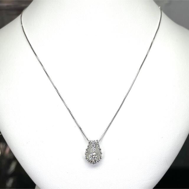 3way!Pt900/K18WG ダイヤ ネックレス 3.41g M1042 - ネックレス