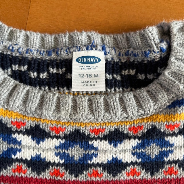 Old Navy(オールドネイビー)のOLD NAVY オールドネイビー　ニット　セーター　12-18m キッズ/ベビー/マタニティのベビー服(~85cm)(ニット/セーター)の商品写真