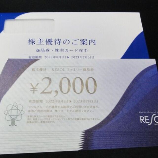 リソルホールディングス　株主優待券20000円分