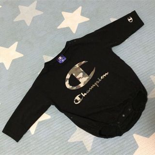 Champion 長袖 ロンパース 80(ロンパース)