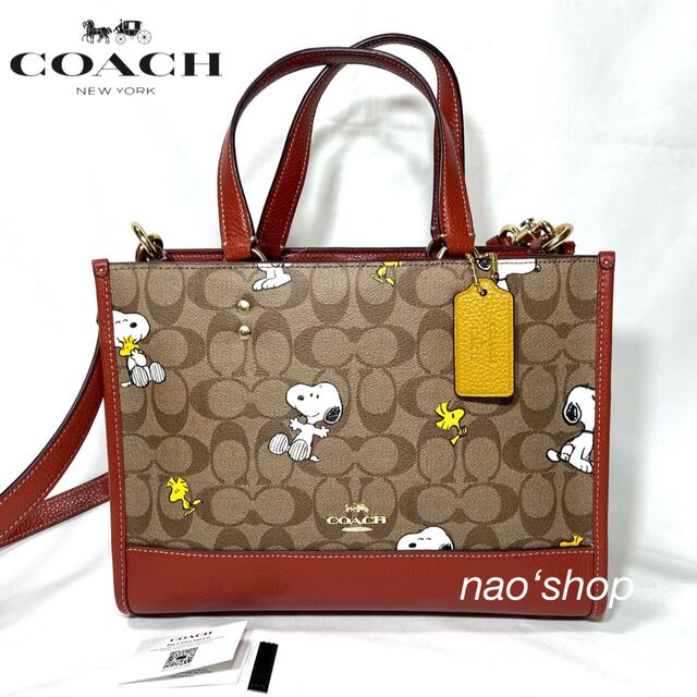 新品】COACH ピーナッツ スヌーピー 2WAY ショルダーバッグ | labiela.com