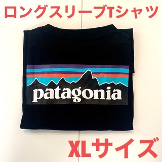 パタゴニア(patagonia)の新品 patagonia パタゴニア Tシャツ P-6LOGO ブラック　XL(Tシャツ/カットソー(七分/長袖))