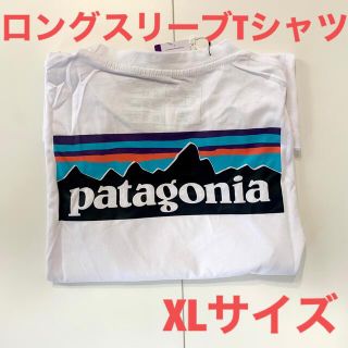 パタゴニア(patagonia)の新品 patagonia パタゴニア ロンT P-6LOGO ホワイト　XL(Tシャツ/カットソー(七分/長袖))