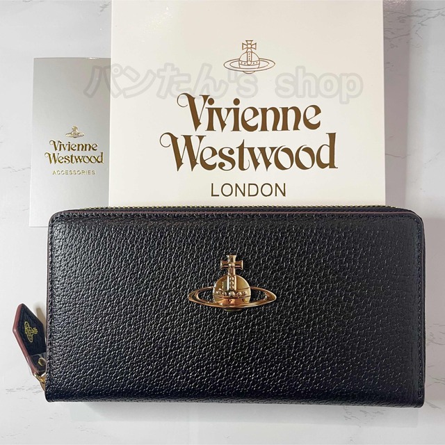 純正買付 Vivienne Westwood ラウンドファスナー 長財布 ブラック