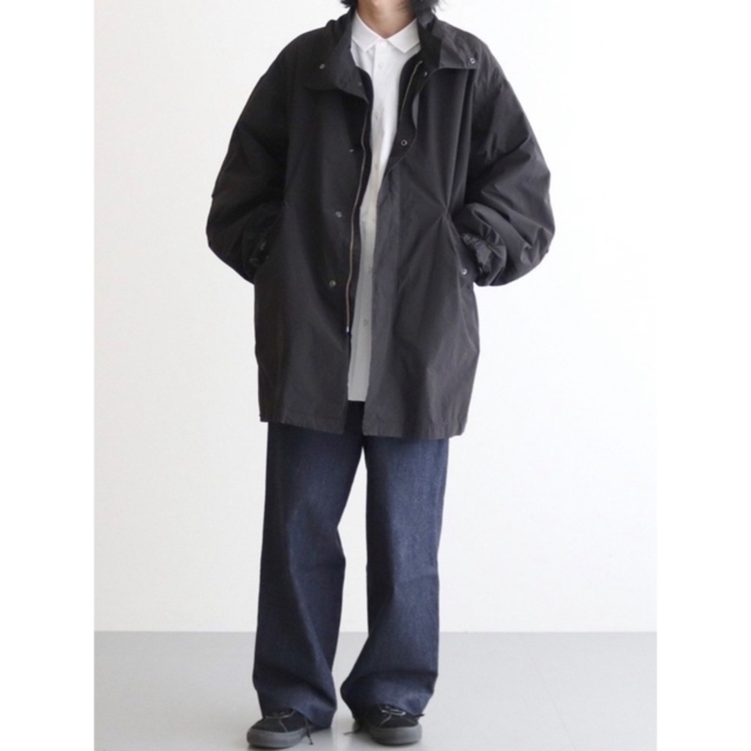 ATON(エイトン)の【即納】AIR VENTILE SHORT MODS COAT BLACK 06 メンズのジャケット/アウター(モッズコート)の商品写真