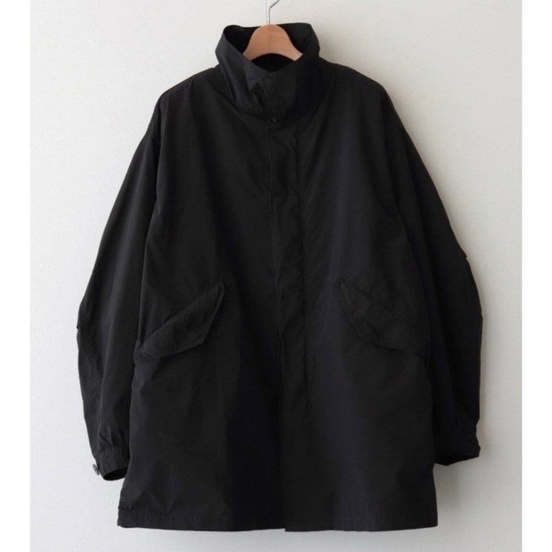 ATON(エイトン)の【即納】AIR VENTILE SHORT MODS COAT BLACK 06 メンズのジャケット/アウター(モッズコート)の商品写真