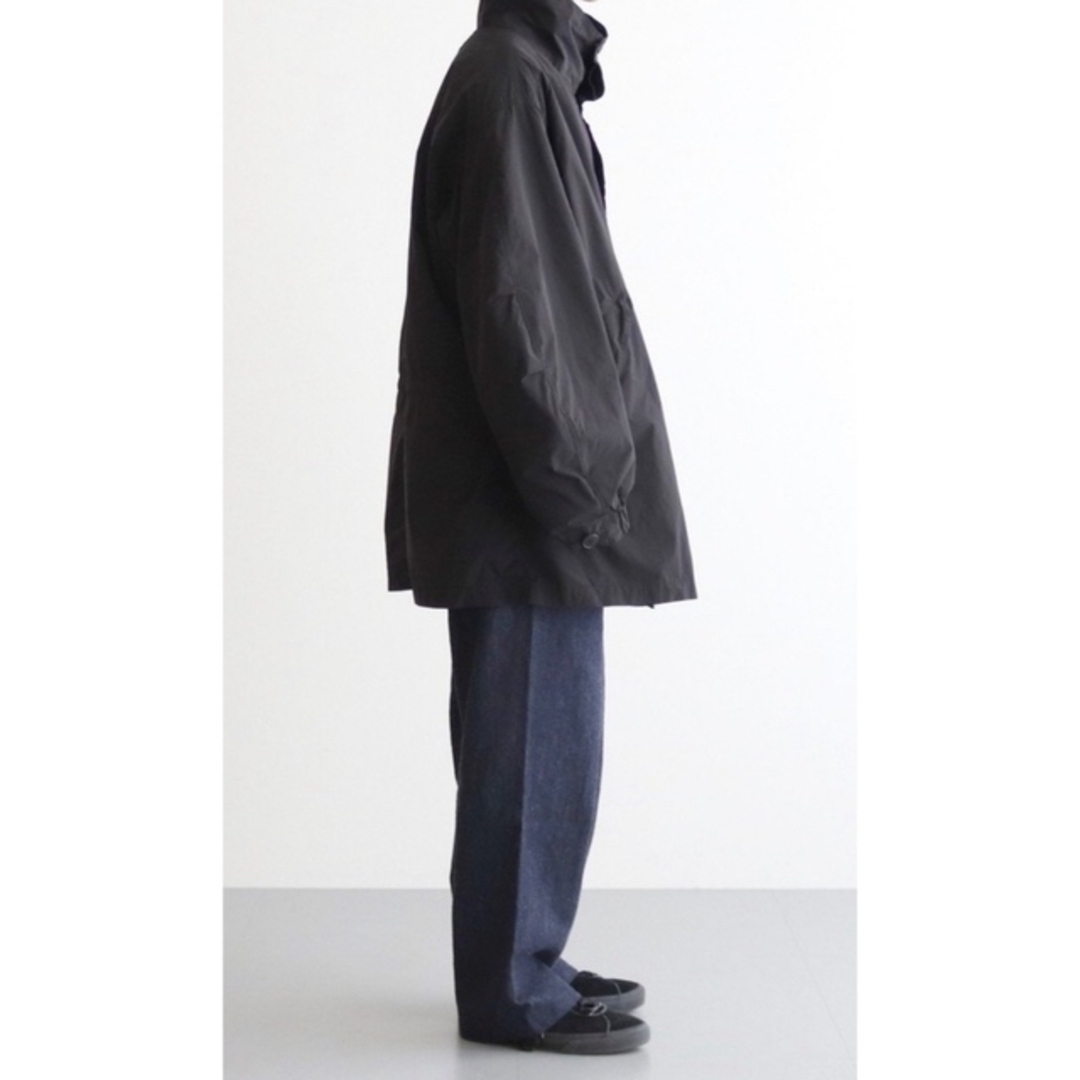 ATON(エイトン)の【即納】AIR VENTILE SHORT MODS COAT BLACK 06 メンズのジャケット/アウター(モッズコート)の商品写真