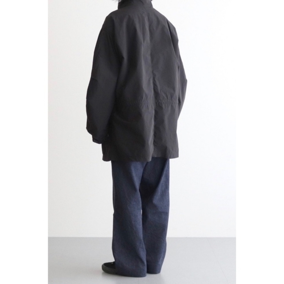 ATON(エイトン)の【即納】AIR VENTILE SHORT MODS COAT BLACK 06 メンズのジャケット/アウター(モッズコート)の商品写真