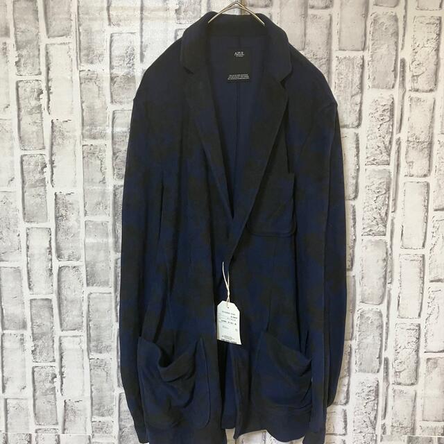 AZUL by moussy(アズールバイマウジー)の【新品】AZULby moussy パイル　シングルジャケット　総柄　ストレッチ メンズのジャケット/アウター(テーラードジャケット)の商品写真