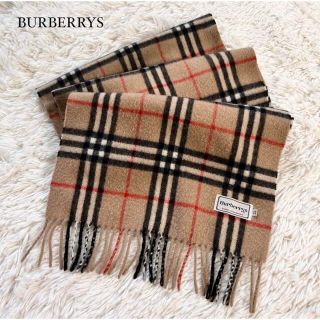 バーバリー(BURBERRY)のBurberrys バーバリー　カシミヤ100 マフラー ノバチェック　ベージュ(マフラー/ショール)