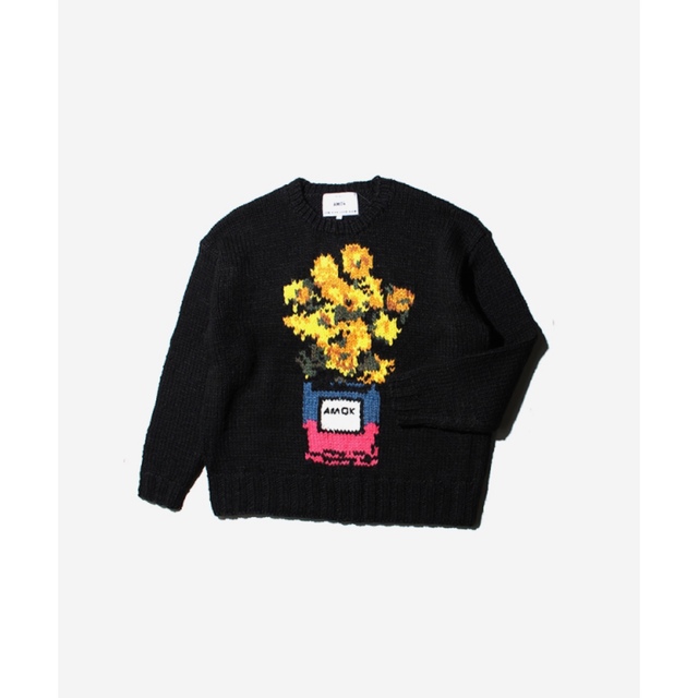 amok exclusive SUNFLOWER KNIT Blackメンズ