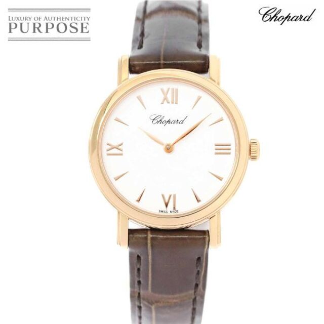【激安】 腕時計 レディース 5201 クラシック Chopard ショパール - Chopard ホワイト 90166801 VLP Classic ウォッチ クォーツ ピンクゴールド K18PG 文字盤 腕時計