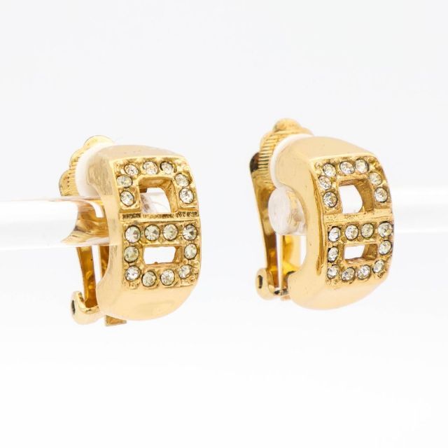 極美品✨ Dior イヤリング CD ロゴ クリップ式 ゴールド 刻印 希少