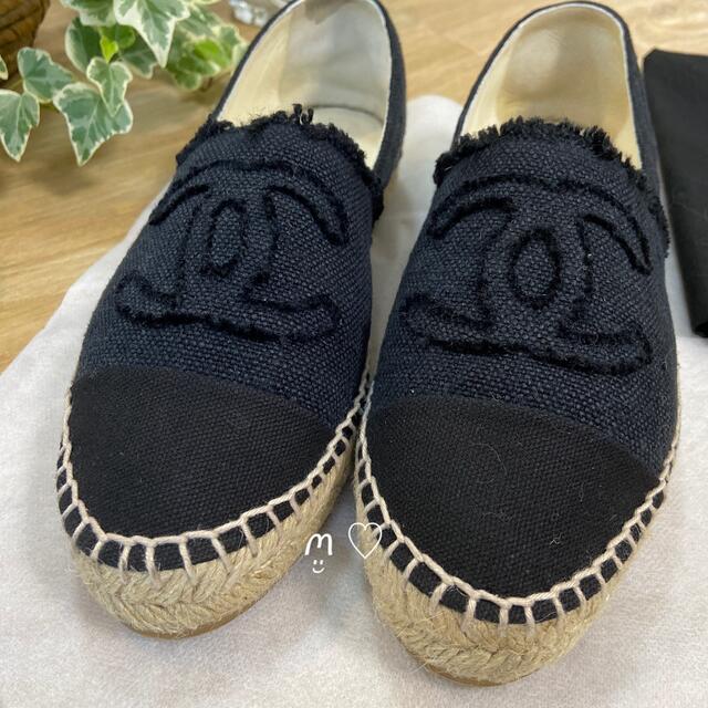 超ポイントアップ祭 CHANEL シャネル エスパドリーユ 36 23cm シューズ