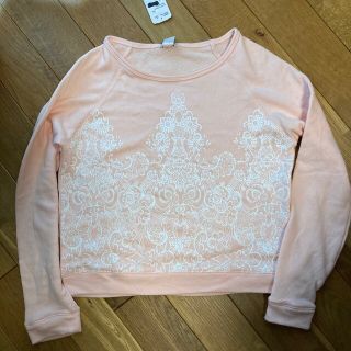 フォーエバートゥエンティーワン(FOREVER 21)のガールズ140 新品　タグ付き　FOREVER21 トレーナー　ピンク(Tシャツ/カットソー)