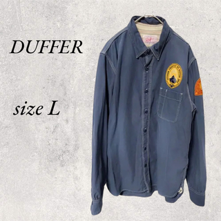 ザダファーオブセントジョージ(The DUFFER of ST.GEORGE)のDuffer  ワッペンミリタリーシャツ size L(シャツ)