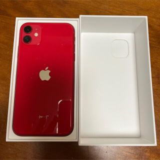 アイフォーン(iPhone)のiPhone11 128GB 美品 レッド(スマートフォン本体)