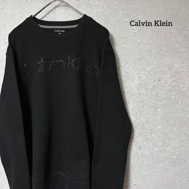 Calvin Klein(カルバンクライン)のCalvin Klein カルバンクライン トレーナー ビッグロゴ シリコン M メンズのトップス(スウェット)の商品写真