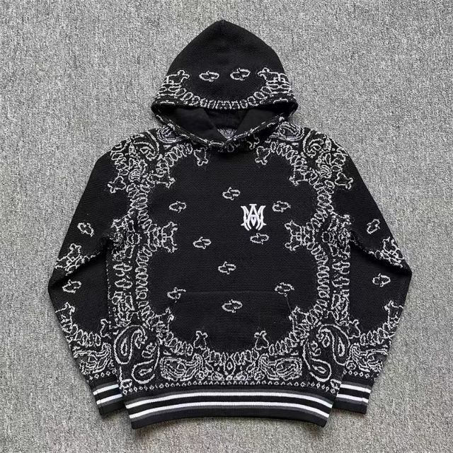 生産完了商品 AMIRI アミリ パーカー ロゴ ペイズリー バンダナ - パーカー