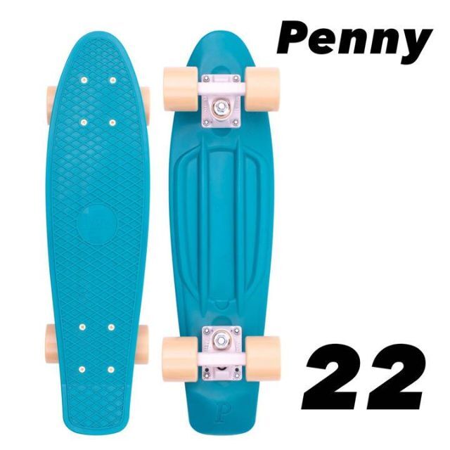 新品 penny ペニー の スケートボード 22インチ 水色 スケボー ボード