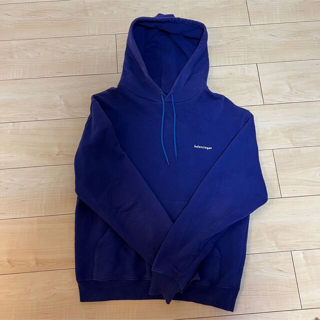 バレンシアガ BALENCIAGA フーディー パーカー ブルー 青 美品 最高級