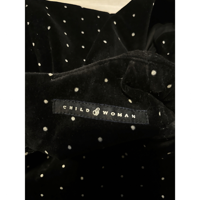 Dot&Stripes CHILDWOMAN(ドットアンドストライプスチャイルドウーマン)の別珍ピンドットジャンパースカート レディースのワンピース(ひざ丈ワンピース)の商品写真
