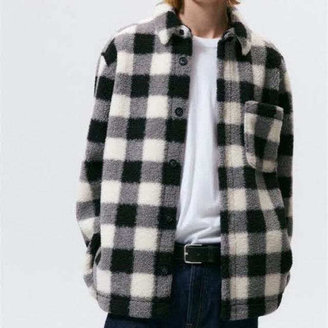 新品タグ付き♡ZARA MAN♡人気完売♡チェックボアシャツジャケット