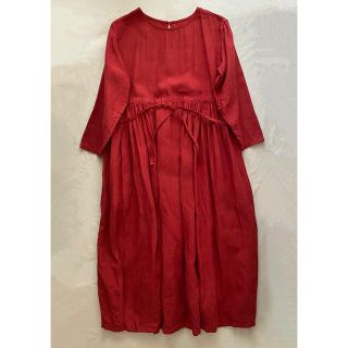 イデー(IDEE)のPOOL いろいろの服☆ギャザーワンピース【RED】(ロングワンピース/マキシワンピース)