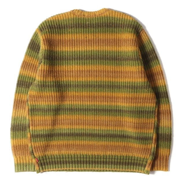 Supreme(シュプリーム)のSupreme シュプリーム ニット オンブレ ボーダー ニットセーター Ombre Stripe Sweater 17AW グリーン マスタード XL トップス 長袖 厚手 【メンズ】【中古】 メンズのトップス(ニット/セーター)の商品写真