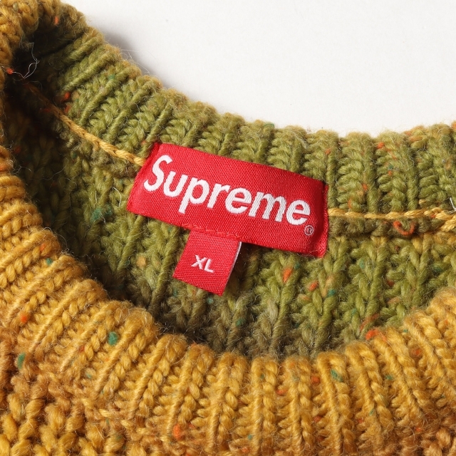 Supreme(シュプリーム)のSupreme シュプリーム ニット オンブレ ボーダー ニットセーター Ombre Stripe Sweater 17AW グリーン マスタード XL トップス 長袖 厚手 【メンズ】【中古】 メンズのトップス(ニット/セーター)の商品写真