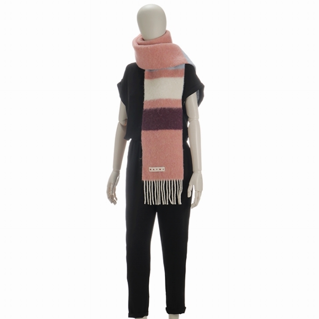 MARNI - マルニ MARNI マフラー ロゴラベル アルパカ ウール MARNI - マルニ MARNI マフラー ロゴラベル アルパカ ウール