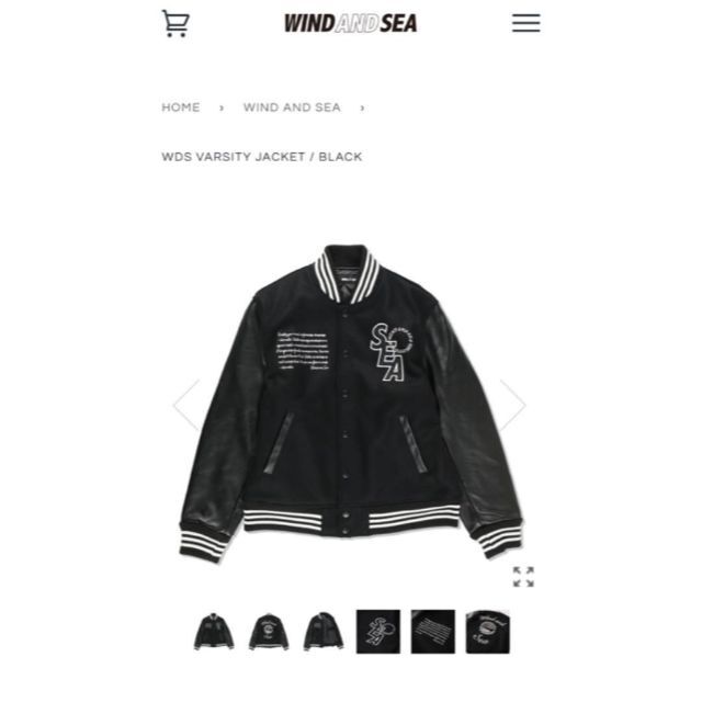 WIND AND SEA WDS VARSITY JACKET / BLACK-