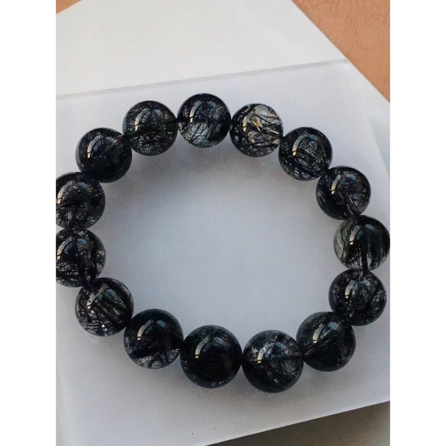 ⭐︎【天然】ブラックルチルクォーツ ブレスレット 14.5mm rudomotors.com